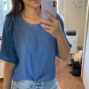 Zara blue blouse medium